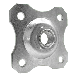 Ozdobný štítek 100x100 mm pro nastavitelný závěs M20 – pozinkovaný