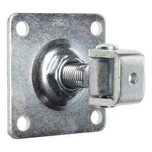 PSC regulovatelný branový pant s štítkem M20 pozinkovaný 100×100×4 mm