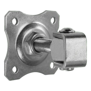 Stavitelný závěs na bránu s ozdobným štítkem M16 80×80 mm ocelový pozinkovaný