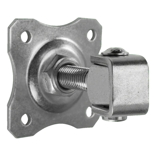 Stavitelný závěs na bránu s ozdobným štítkem M16 80×80 mm ocelový pozinkovaný 001-363 (1)