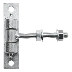 Regulovatelný vratový pant M12 pozinkovaný – štítek 130×30 mm