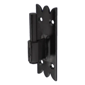 Dekorativní stavební okenicový hák černý – čep ø9 mm