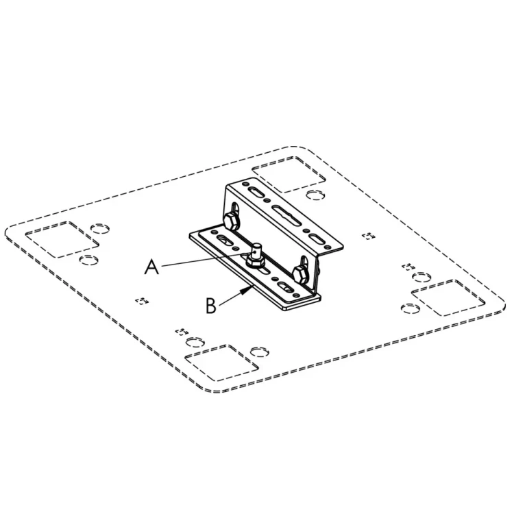 Upevňovací deska pro Střešní krytinu 375x375mm CWL PV-27-02 (8)