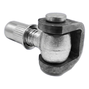 Regulovatelný branový pant M12 s nýtovací maticí – ocelový pozinkovaný