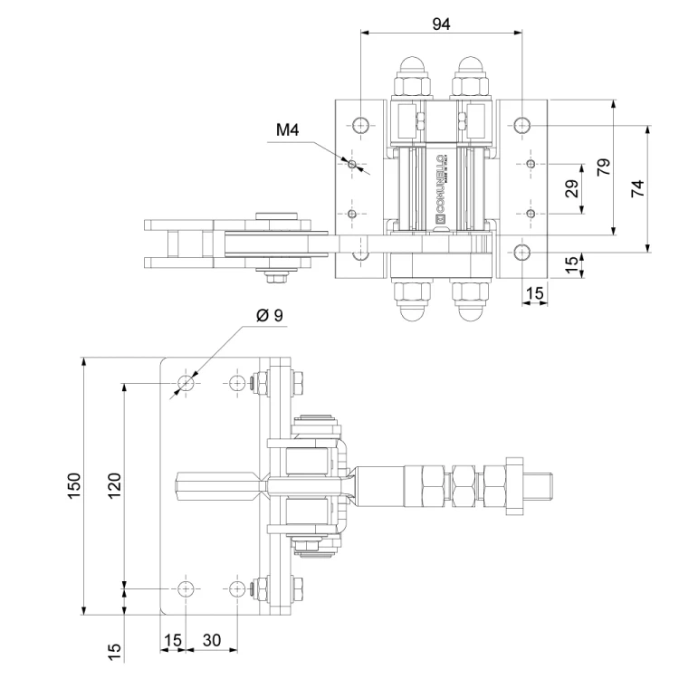 Comunello Albatros Piccolo – systém pantů pro skládací bránu do 4 m / 100 kg 001-530 (6)