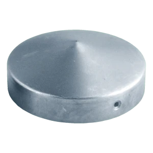 Ocelová pozinkovaná stříška na kulatý sloupek oplocení Fi 42 mm