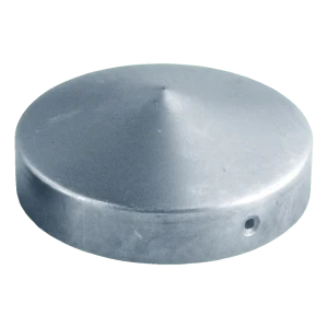 Ocelový pozinkovaný střešní kryt na sloupek pro plot kruhový Fi 48 mm