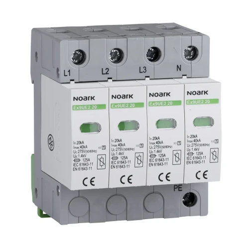 Svodič Přepětí, Typ II, 275 V AC, 20 kA, vyměnitelná vložka, 4pólový PV-200-103357