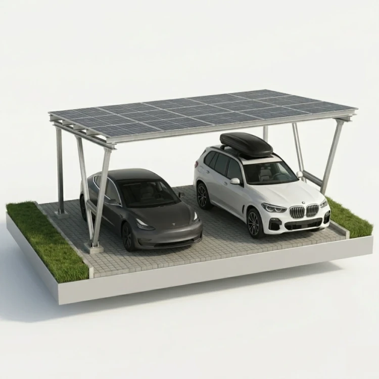 Přístřešek pro auto Fotovoltaická bouda VICA pro 2 vozidla SOLO Carport GPV-105-02 (1)
