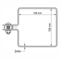 Koncová objímka pro plotové panely 100x100 mm pozinkovaná 000-781 (5)