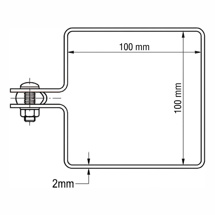 Koncová objímka pro plotové panely 100x100 mm zelená 000-783 (5)