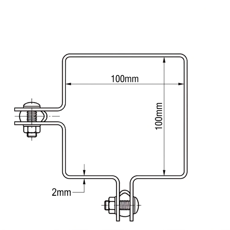 Rohová objímka pro plotové panely 100x100 mm černá 000-774 (4)