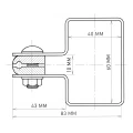 Svorka na plotové panely koncová 60x40 antracit grafit GPV-700-11 (4)