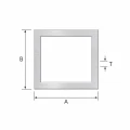 Hliníková obdélníková trubka 25×100×2 mm – uzavřený profil EN AW-6060, L=2000 mm 001-855 (2)