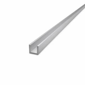 Hliníková C/U lišta 15×15×2 mm – otevřený profil C/U, délka 2000 mm