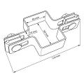 Mezilehlá objímka pro plotové panely 60x40 černá GPV-700-02 (3)