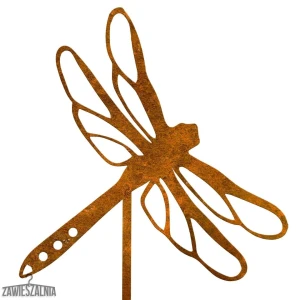 Zawieszalnia – zahradní dekorace Vážka z cortenové oceli XL 19×99 cm