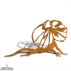 Zahradní dekorace Agama XL z cortenu 75×45 cm – závěsná dekorace