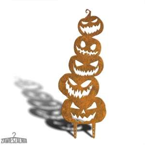 Zahradní dekorace Stracho Dýně XL 78 cm, halloweenská dekorace z cortenové oceli