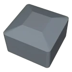 Šedá krytka pro montážní profily FV 40x40 mm – typ 1 LLDPE