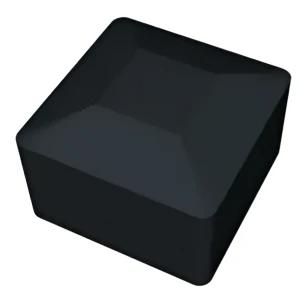 Černá krytka pro montážní profil PV 40×40 mm – LLDPE typ 1