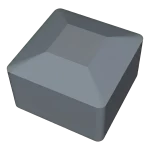 Šedá záslepka LLDPE pro montážní profil FV 40×40 mm – typ 1