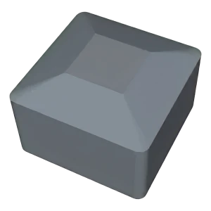 Šedá záslepka LLDPE pro montážní profil FV 40×40 mm – typ 1