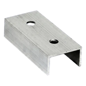 Spojka montážního profilu PV hliníková 100 mm – U-profil 25×45×25