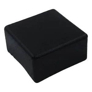 Plochá černá krytka pro montážní profil FV 40×40 mm – typ 3 LLDPE