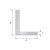 Hliníkový nerovnoramenný úhelník 40×20×2,6 mm – profil L, délka 2000 mm 001-702 (2)