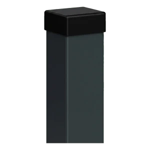 Plotový sloupek 80x80 mm grafitový RAL 7016 s krytkou – 2,0 mb