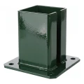 Ocelová patka pro sloupek plotu a brány 100×100 mm zelená RAL 6005 000-791 (1)