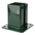 Ocelová patka pro sloupek plotu a brány 100×100 mm zelená RAL 6005 000-791 (1)
