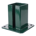 Ocelová patka pro sloupek plotu a brány 100×100 mm zelená RAL 6005 000-791 (2)
