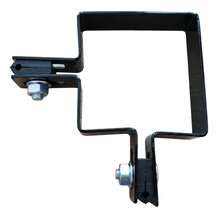 Rohová objímka pro panely 80×80 mm černá RAL 9005 – kompletní montážní sada 001-612 (3)