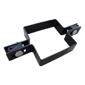Objímka panelová plotová průběžná 80×80 mm černá RAL 9005 – kompletní sada