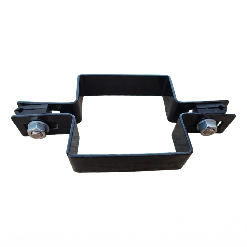 Objímka panelová plotová průběžná 80×80 mm černá RAL 9005 – kompletní sada 001-616 (2)