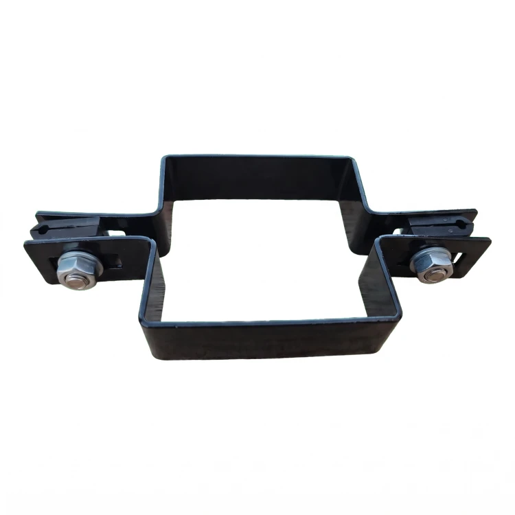 Objímka panelová plotová průběžná 80×80 mm černá RAL 9005 – kompletní sada 001-616 (2)