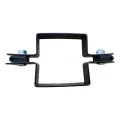 Objímka panelová plotová průběžná 80×80 mm černá RAL 9005 – kompletní sada 001-616 (3)