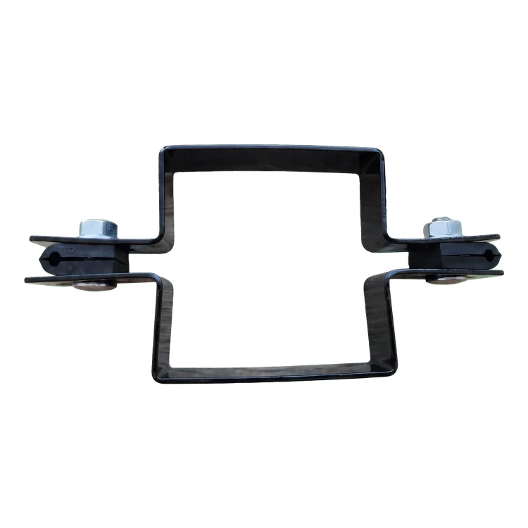 Objímka panelová plotová průběžná 80×80 mm černá RAL 9005 – kompletní sada 001-616 (3)