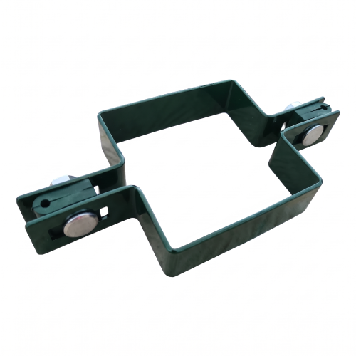 Objímka na panelové oplocení průběžná čtvercová 80×80 mm zelená RAL 6005 001-614 (1)