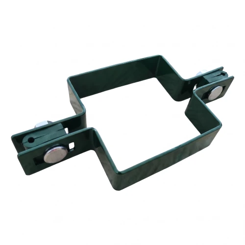 Objímka na panelové oplocení průběžná čtvercová 80×80 mm zelená RAL 6005 001-614 (1)