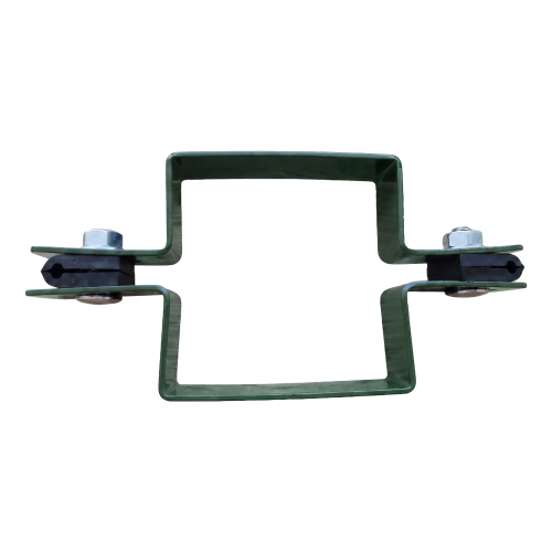 Objímka na panelové oplocení průběžná čtvercová 80×80 mm zelená RAL 6005 001-614 (2)