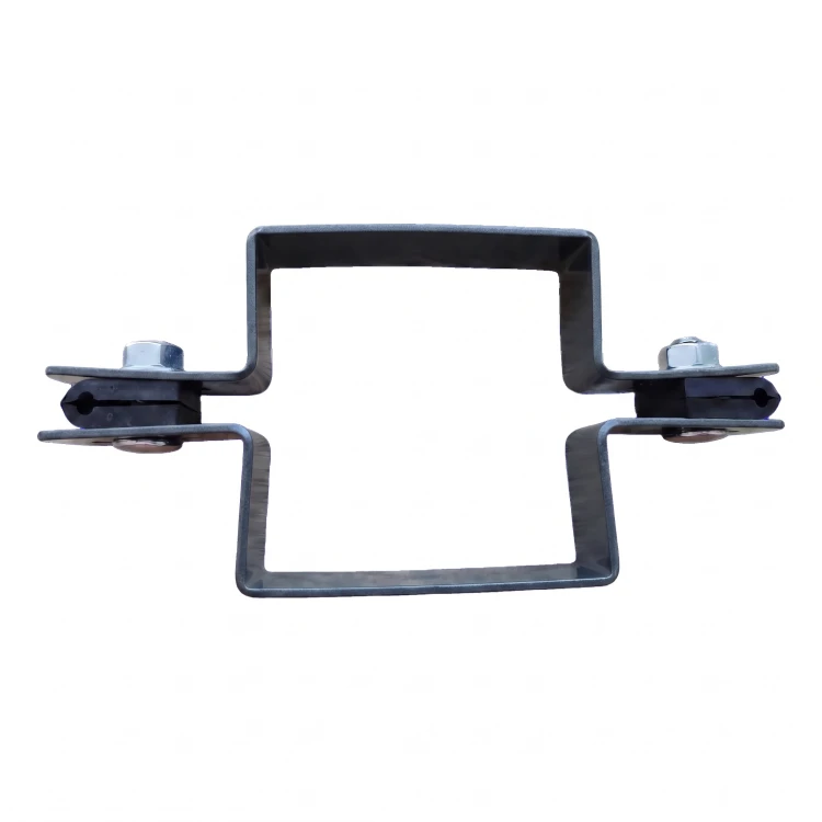Objímka plotová panelová průběžná 80×80 mm grafitová RAL 7016 – kompletní sada 001-611 (3)