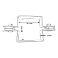 Objímka plotová panelová průběžná 80×80 mm grafitová RAL 7016 – kompletní sada 001-611 (4)