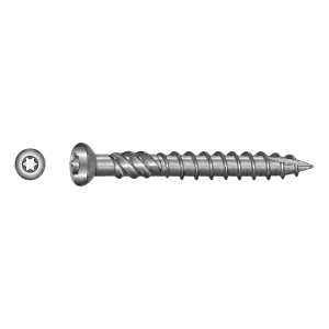 TOBSTEEL terasový vrut Quadra-Speed ART. 9001 nerezová ocel A2 TX25 5,0×40 mm – karton 100 ks