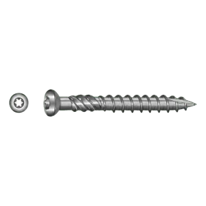 TOBSTEEL terasový vrut Quadra-Speed ART. 9001 nerezová ocel A2 TX25 5,0×70 mm – karton 100 ks