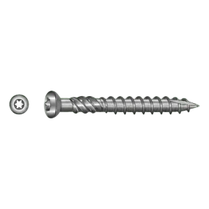 TOBSTEEL terasový vrut Quadra-Speed ART. 9001 nerezová ocel C1 (AISI 410) TX25 5,0×40 mm – karton 100 ks
