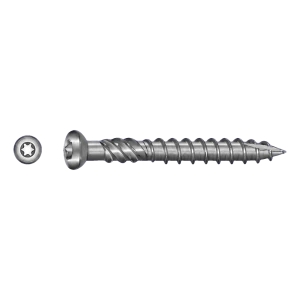 TOBSTEEL terasový vrut Quadra-Speed ART. 9001 nerezová ocel C1 (AISI 410) TX25 5,0×50 mm – karton 100 ks