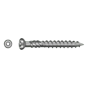 TOBSTEEL terasový vrut Quadra-Speed ART. 9001 nerezová ocel C1 (AISI 410) TX25 5,0×60 mm – karton 100 ks